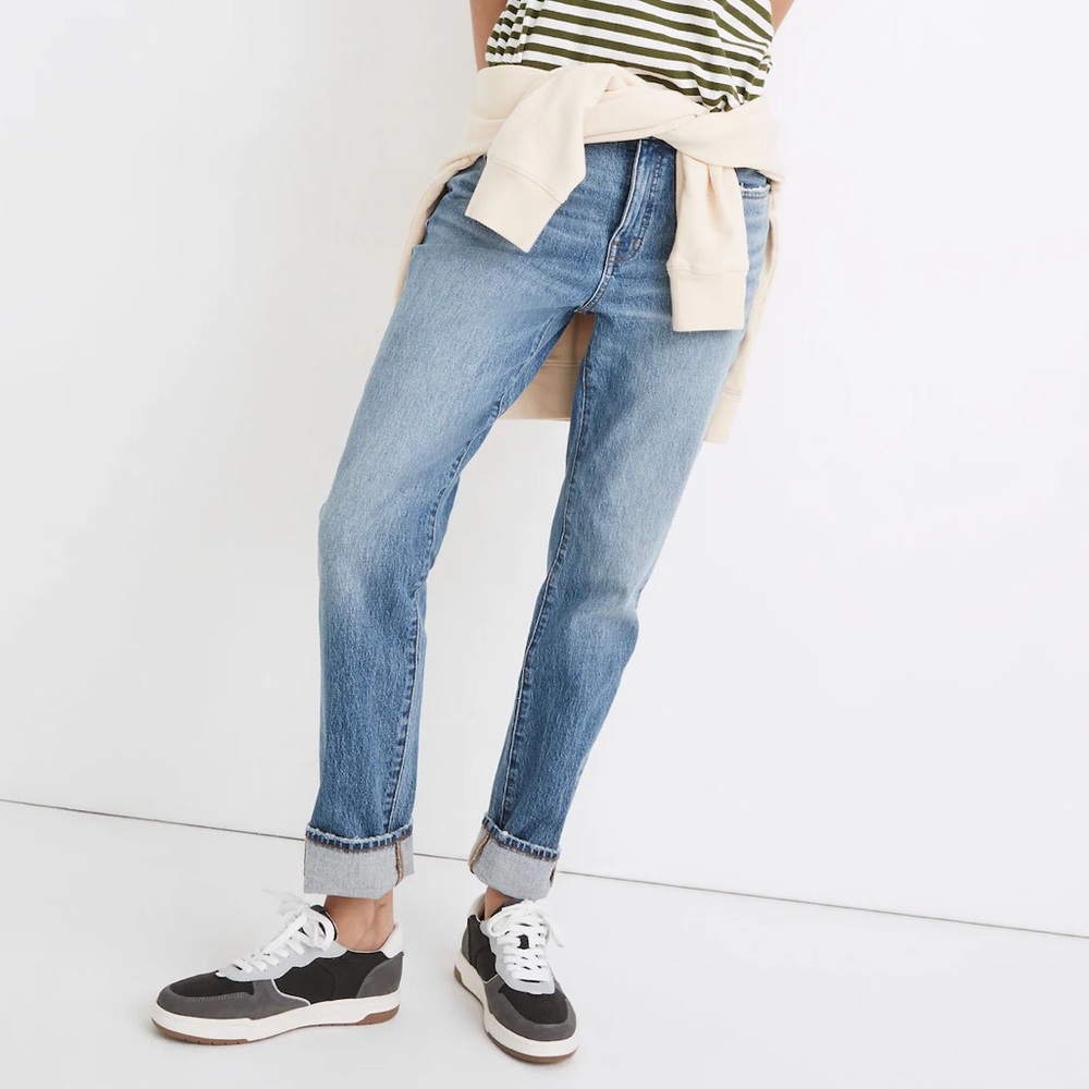 New Madewell Tomboy Straight Jeans in Wright Wash 25 MD681